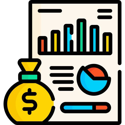 Business data reporting and analytics illustration