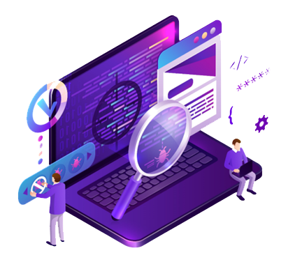 Software quality assurance and testing illustration